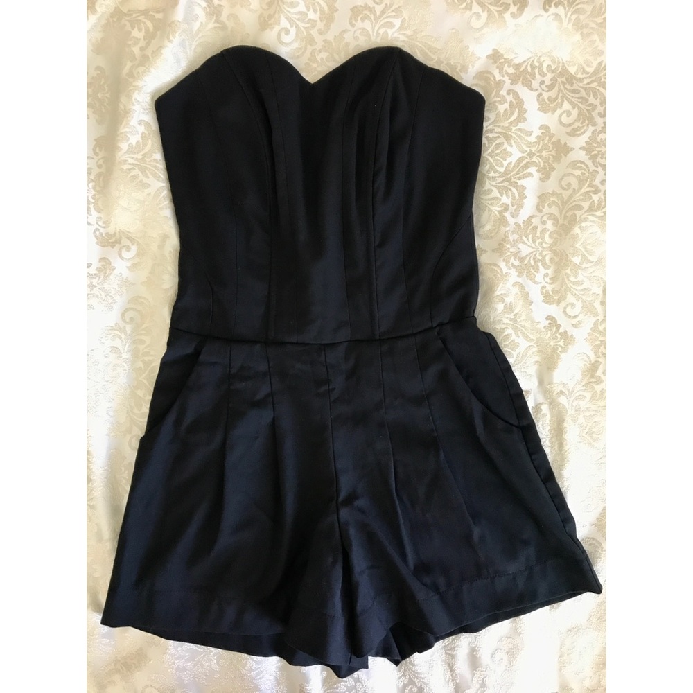 Strapless black romper sz  XS / 0